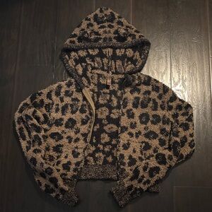 SKIMS Leopard Print Fuzzy Sweater